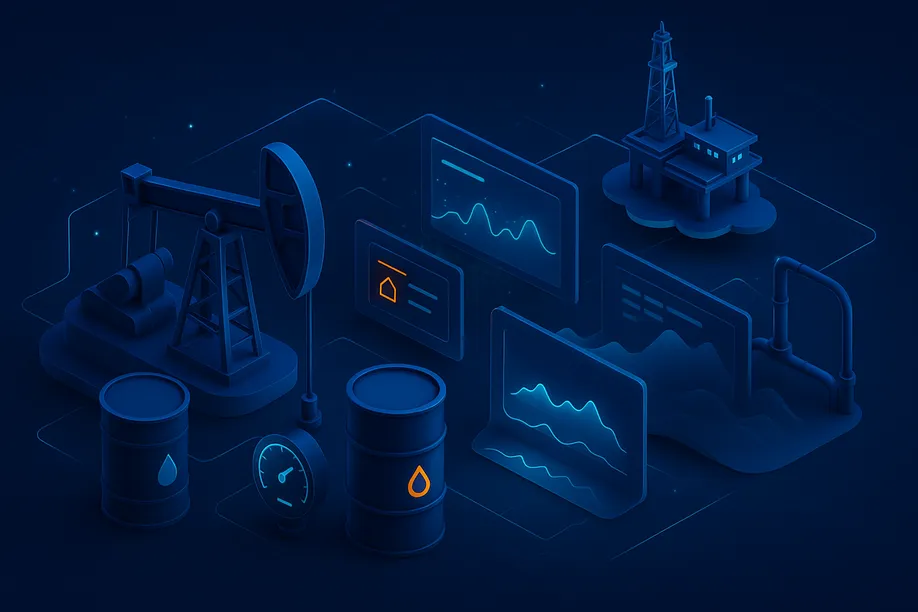 Oil Production Monitoring visualization